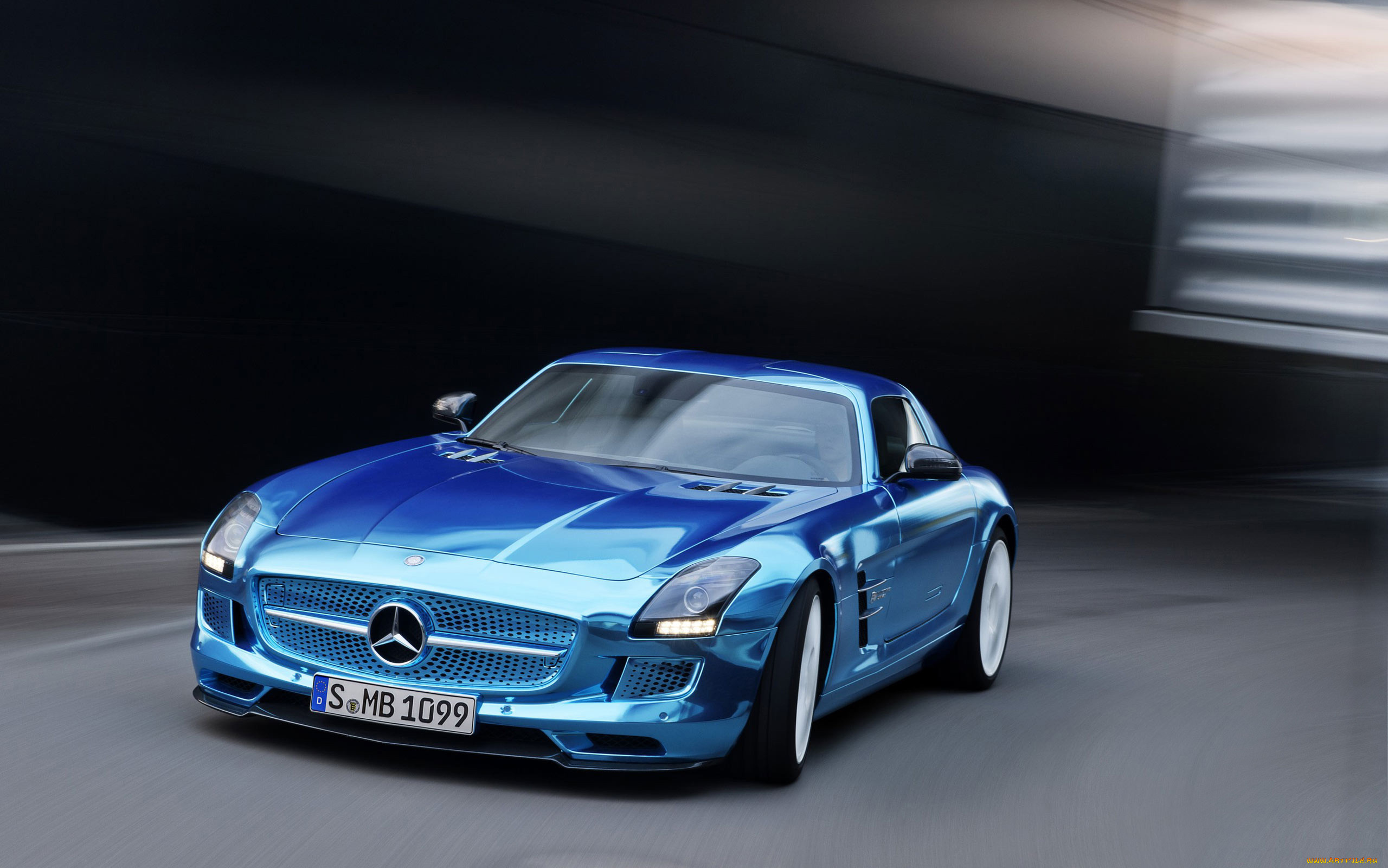 mercedes-benz sls amg coupe electric car 2014, , mercedes-benz, blue, 2014, car, electric, coupe, sls, amg